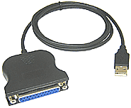 Converter: USB A - Parallel DB25 Female