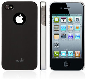Moshi iGlaze4 iPhone 4 cover with protective film - Black