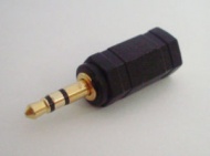 2.5mm Stereo Male Plug Gold Connector  to 3.5" Female