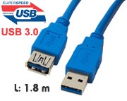 Cable: USB 3.0 Extension cable A (Male) - A recept...