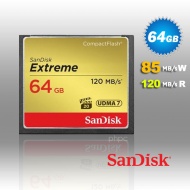 64GB SanDisk Extreme CompactFlash Card with (write) 85MB/s and (Read)120MB/s - SDCFXSB-64G