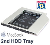 2.5" SATA Hard Drive Caddy Tray for MacBook adding 2nd HDD in Optical Drive Bay