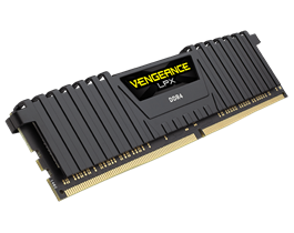 16GB Corsair Vengeance LPX (2x8GB) DDR4 DRAM 2400MHz C16 Memory Kit - Black (CMK16GX4M2A2400C16)