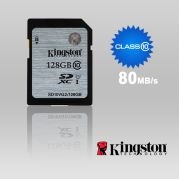 128GB Kingston SDHC Class10 UHS-I 80MB/s Read Flas...