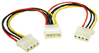 4 Pin Molex Female to 2 Molex, Y Cable Power Splitter