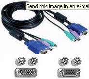 Cable: KVM 3in1 cable (M-F VGA/M-M PS/2), 10m