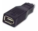 Adaptor: ieee 1394a 4pin Male - 6pin Female Adaptor: ieee 1394a 4pin Male - 6pin Female