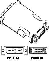 DVI-D Adaptor 18+1pin Male to DFP20 Female Beige