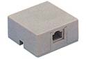 Adaptor: Suface Mount Single RJ12 Keystone