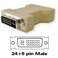 DVI-I Adapter 24+5pin Male to 24+5pin Male