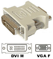 DVI-I Adaptor 24+5pin Male to VGA (15pin) Female DVI-I Adaptor 24+5pin Male to VGA (15pin) Female