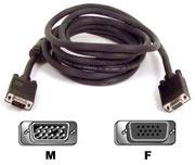 Cable: VGA extension cable Male-Female, 10m