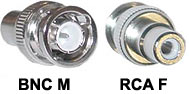 BNC Connector Male - RCA  Female