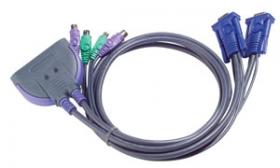 Aten [CS-62] - Petite 2 Port PS2 KVM Switch - Cabl...