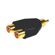 RCA Adaptor  Male - 2x Male Gold Connector