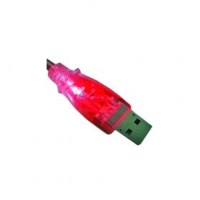 Cable: USB A-B 2m Shining Orange-Red LED