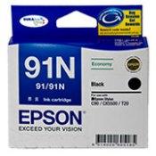 EPSON 91/91N Low Cost Black Ink Cartridge, [C13T107192] for  CX5500 / TX100 / C90 / T20
C90,CX5500,T21,TX110