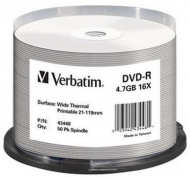 Verbatim DVD-R 16x White Thermal 50sp