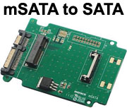 mSATA mini PCI-E SSD 50mm to 2.5-inch SATA Adapter... mSATA mini PCI-E SSD 50mm to 2.5-inch SATA Adapter...