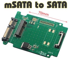 mSATA mini PCI-E SSD 70mm to 2.5-inch SATA Adapter... mSATA mini PCI-E SSD 70mm to 2.5-inch SATA Adapter...