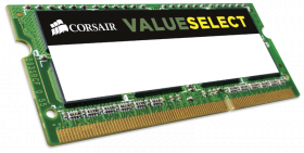 4GB Corsair (1x4GB) DDR3 1600MHz Value Select SODIMM 11-11-11-28 204-pin,  Lifetime warranty