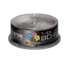 Ritek 25GB BD-R 1-6x Injet White Printable - 25 Spindle