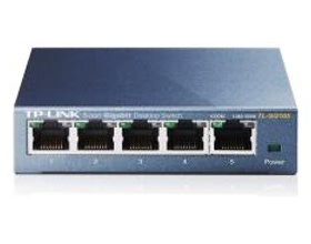 TP-LINK SG105 5 PORT UNMANAGED SWITCH, 10/100/1000, STEEL CASING,DESKTOP, 3YR