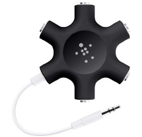 BELKIN ROCKSTAR MULTIPLE HEADPHONE SPLITTER BLACK BELKIN ROCKSTAR MULTIPLE HEADPHONE SPLITTER BLACK