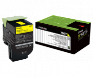 Lexmark 708Y YELLOW RETURN TONER CARTRIDGE, 1K, CS...