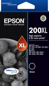 Epson 200XL High Cap DURABrite Ultra Black ink
