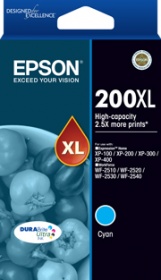 Epson 200XL High Cap DURABrite Ultra Cyan ink