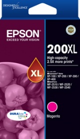 Epson 200XL HIGH CAPACITY DURABRITE ULTRA MAGENTA INK CARTRIDGE XP-200, 300, 400
