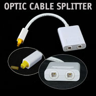 Toslink Optical Cable Splitter - 1 in 2 out, White Toslink Optical Cable Splitter - 1 in 2 out, White