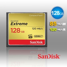 128GB SanDisk Extreme Compact Flash Card with (wri...
