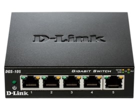 D-Link DGS-105 5-Port Gigabit Desktop Switch (Metal Housing)