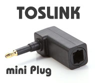 Toslink (SPDIF) to 3.5mm mini Toslink Right-Angle Converter