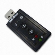 USB Sound Card Mic & Line-out, Plug & Play...