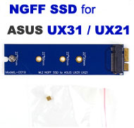 M.2 NGFF SSD to 18 Pin Blade Adapter for Replacement of ASUS UX31 / UX21 Zenbook Notebook SSD