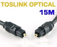 Toslink (S/PDIF) Optical Digital Audio Cable - O.D 4mm, 15 meters