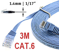 CAT.6 Flat Patch Cable 3M straight