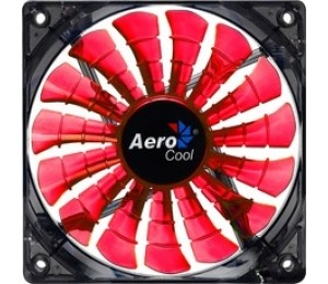 Aerocool Shark Fan 12cm-Red w/ LED, 15-Blade Desig... Aerocool Shark Fan 12cm-Red w/ LED, 15-Blade Desig...