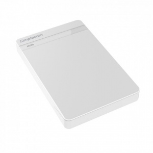 Simplecom SE203 Tool Free 2.5" SATA HDD SSD to USB 3.0 Hard Drive Enclosure White