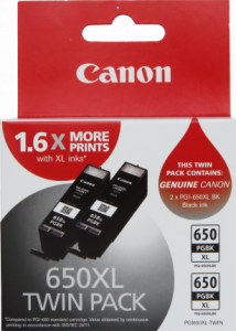 Canon PGI650XLBK-TWIN Black Extra Large Ink Tanks