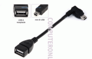 Converter: USB A Receptacle to mini B USB OTG Cabl... Converter: USB A Receptacle to mini B USB OTG Cabl...