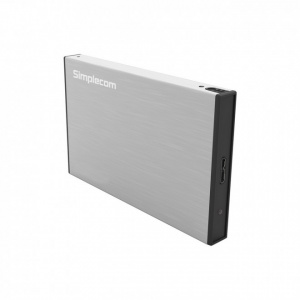 Simplecom SE218 Aluminium Tool Free 2.5" SATA HDD SSD to USB 3.0 Hard Drive Enclosure Silver