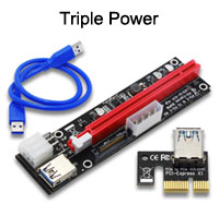 SSU 1x to 16x PCI Express USB Riser Cable for Cryp...