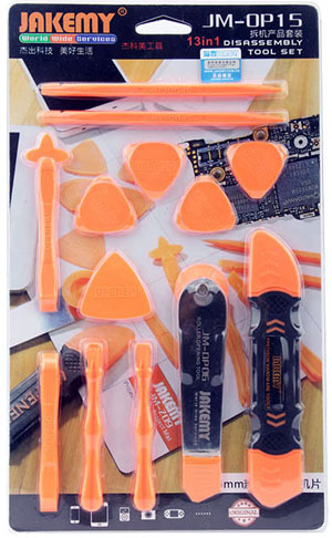 JAKEMY 13IN1 Opening / Disassembly Tool Set, [JM-OP15], for Repairing Tablet/Mobile Phone