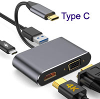 USB 3.1 Type C Output to 4K HDMI + VGA + USB A 3.0... USB 3.1 Type C Output to 4K HDMI + VGA + USB A 3.0...