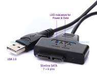 USB 2.0 to Slimline SATA (7+6 pins) Connect Cable ... USB 2.0 to Slimline SATA (7+6 pins) Connect Cable ...
