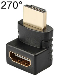 HDMI Right Angle Adapter/Connector, 270-degree, 4K Supported